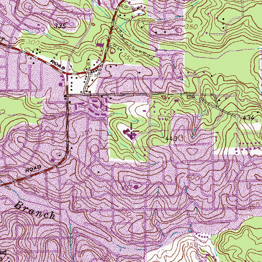 Topographic Map of Wesley Heights Elementary School, GA
