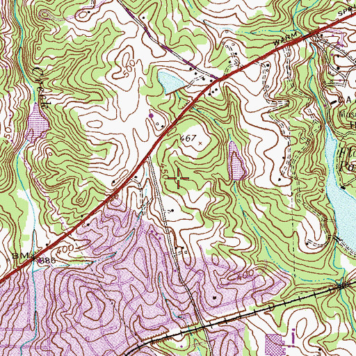 Topographic Map of Williamsburg, GA