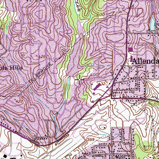 Topographic Map of Windsor Park, GA