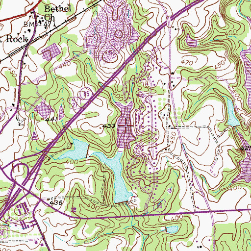 Topographic Map of Widgeon Lake, GA