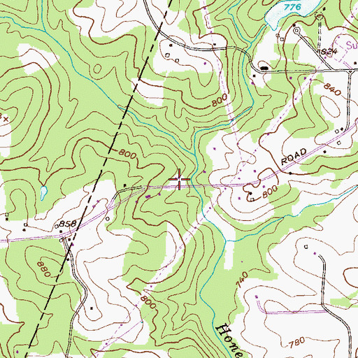 Topographic Map of Calvary Chapel, GA