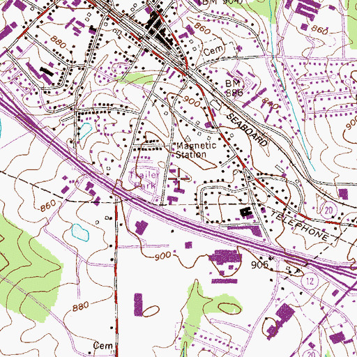 Topographic Map of Conyers City Hall, GA