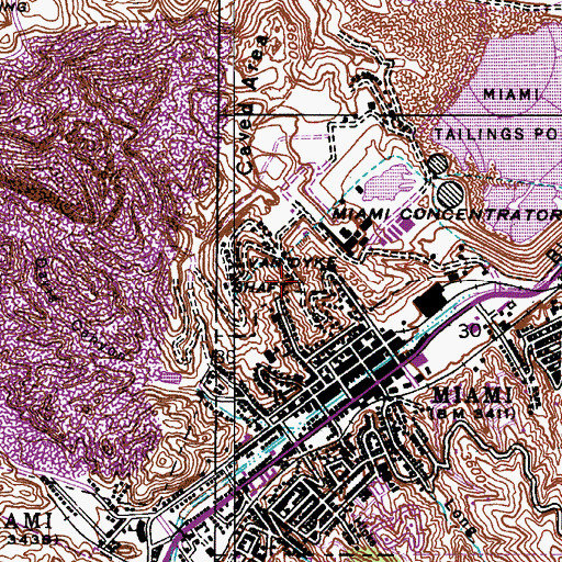 Topographic Map of Van Dyke Shaft, AZ