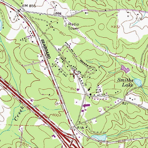 Topographic Map of First Shady Grove Baptist Church, GA