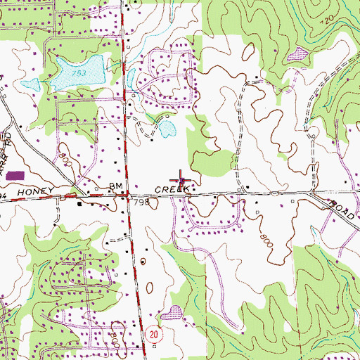 Topographic Map of Gethsemane Church, GA