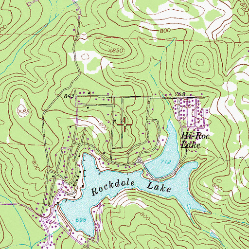Topographic Map of Hi Roc Shores, GA