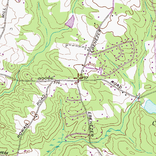 Topographic Map of Honey Creek (historical), GA