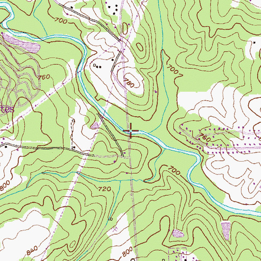 Topographic Map of Irwin Bridge, GA