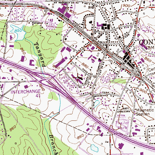 Topographic Map of J P Carr School, GA