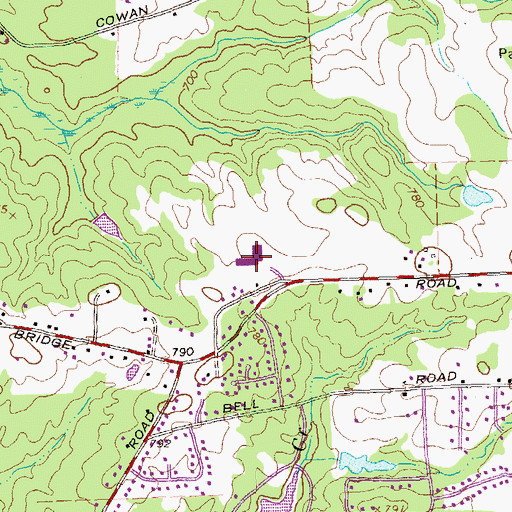 Topographic Map of Barksdale Elementary School, GA