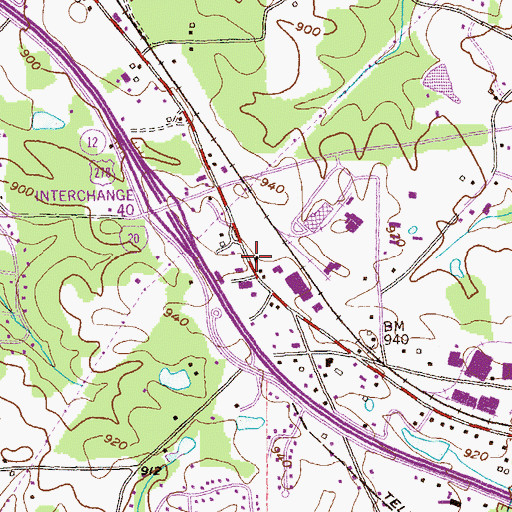 Topographic Map of Oak Grove School (historical), GA