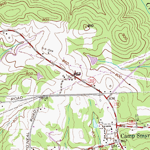Topographic Map of Orleans (historical), GA