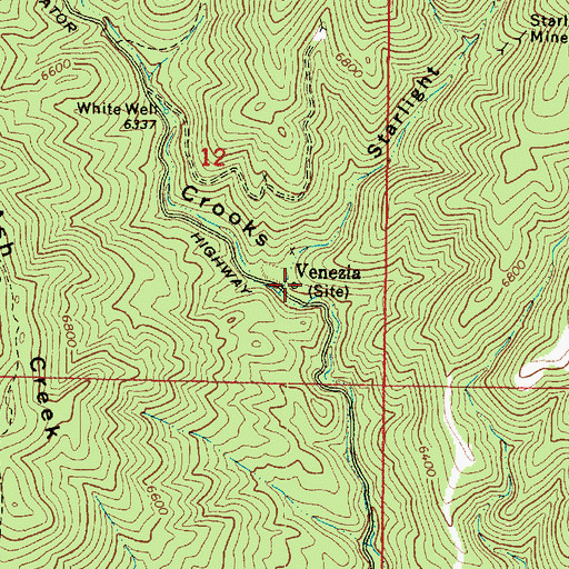 Topographic Map of Venezia, AZ