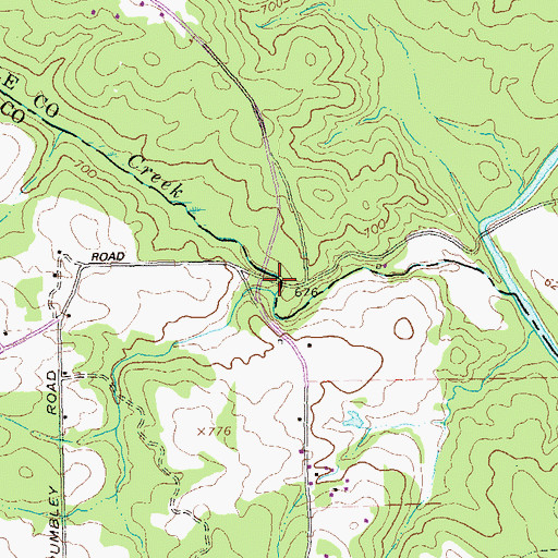 Topographic Map of Owen Mill (historical), GA