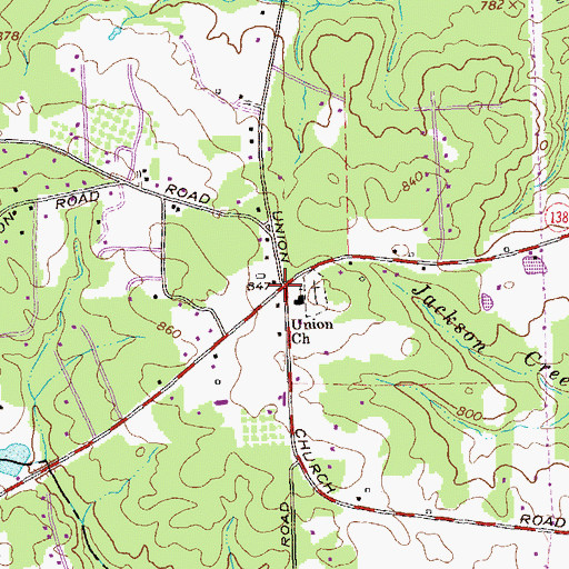 Topographic Map of Richardson, GA