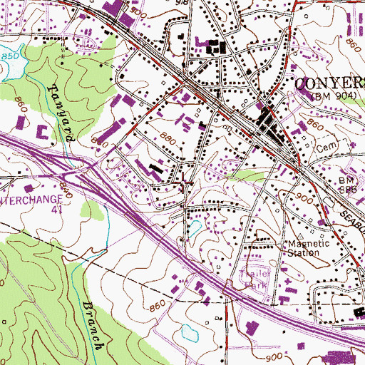 Topographic Map of Rock Temple African Methodist Episcopal Church, GA
