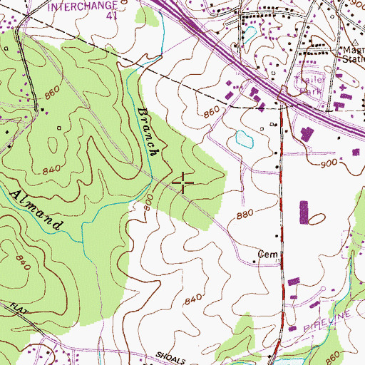 Topographic Map of Rockdale County, GA