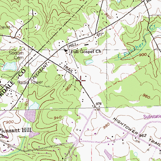 Topographic Map of Sardum (historical), GA