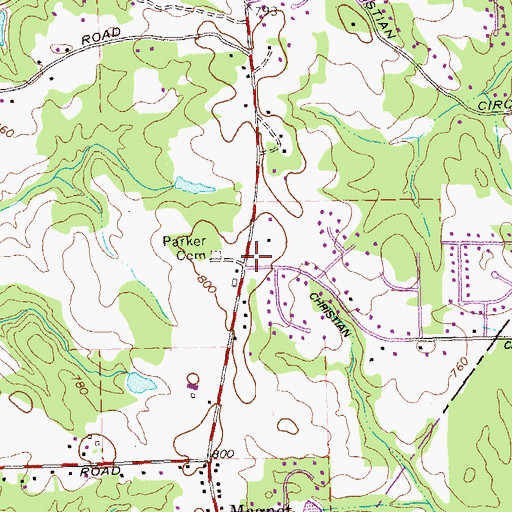 Topographic Map of Shadydale Church (historical), GA