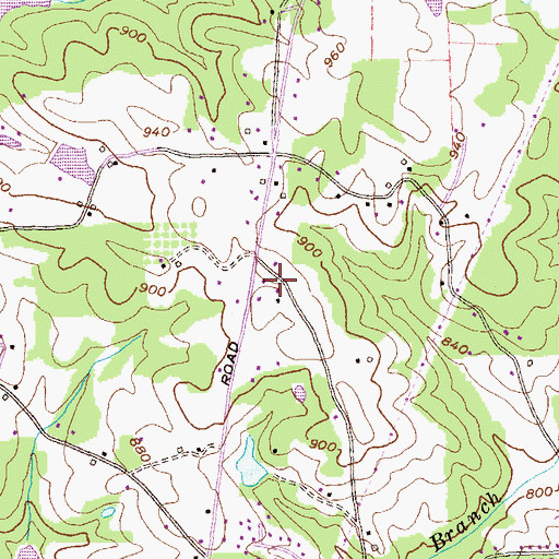 Topographic Map of Triangle Grove School (historical), GA