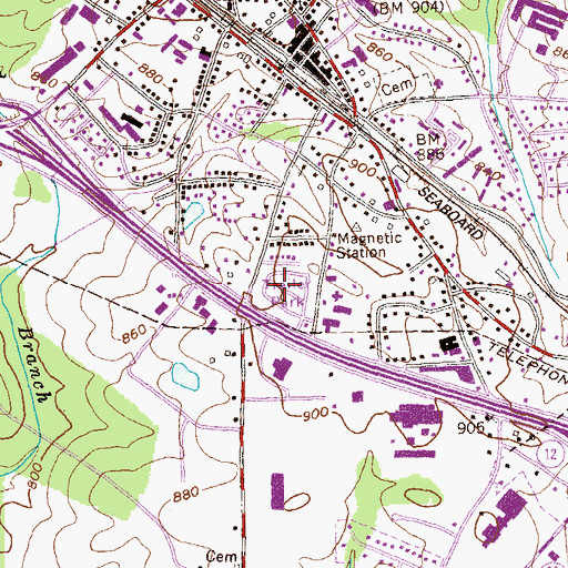 Topographic Map of Eastdale Mobile Home Park, GA