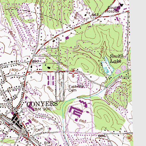 Topographic Map of Eastview Park, GA