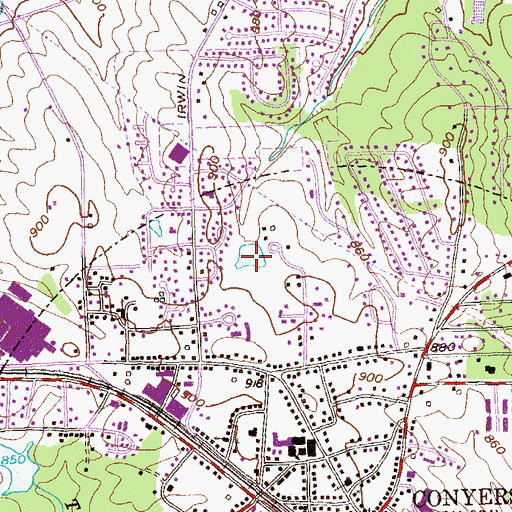 Topographic Map of Hodges Lake, GA