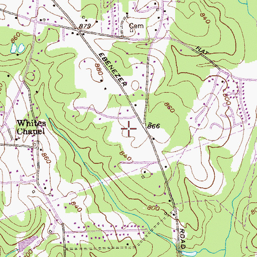 Topographic Map of Johnson Park, GA