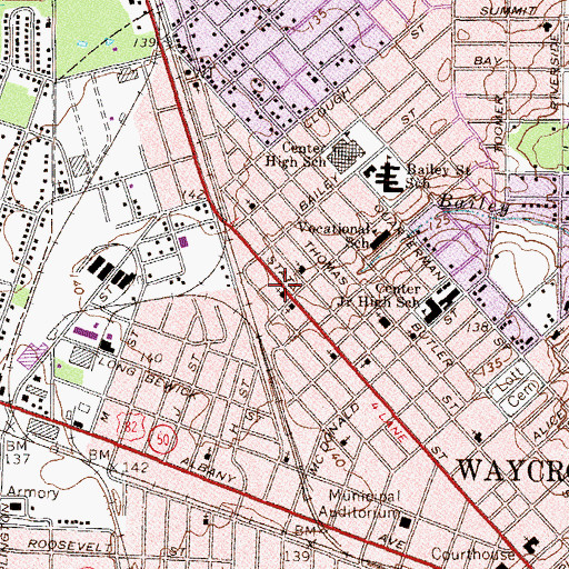Topographic Map of Church of Christ, GA