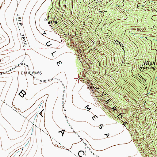 Topographic Map of Verde Rim, AZ