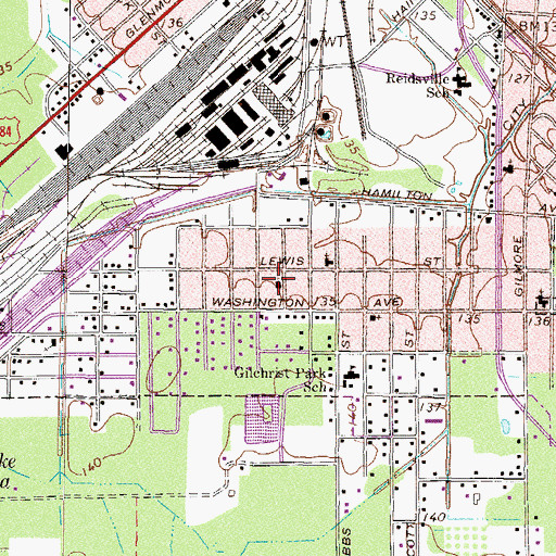 Topographic Map of Full Gospel Mission, GA