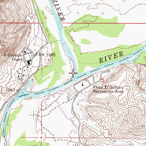 Topographic Map of Verde River, AZ