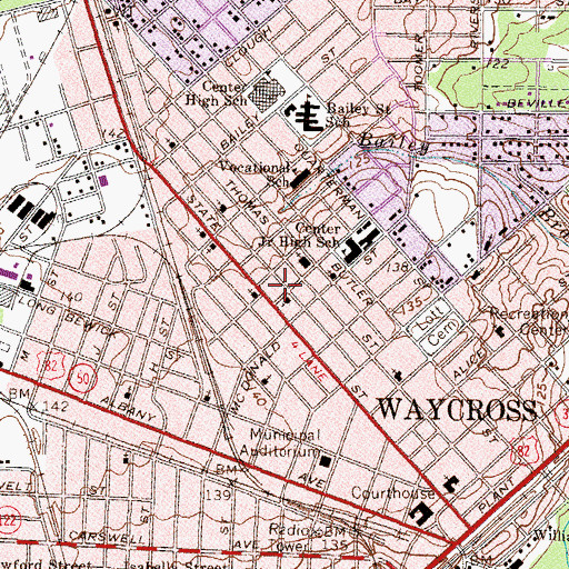 Topographic Map of House of Prayer, GA