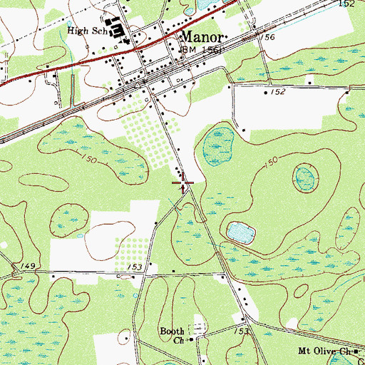 Topographic Map of Manor Chapel, GA