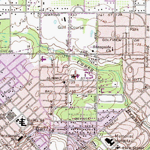 Topographic Map of Riverside Nursing Home, GA