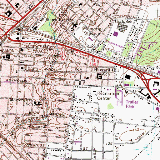 Topographic Map of Saint Ambrose Episcopal Church, GA