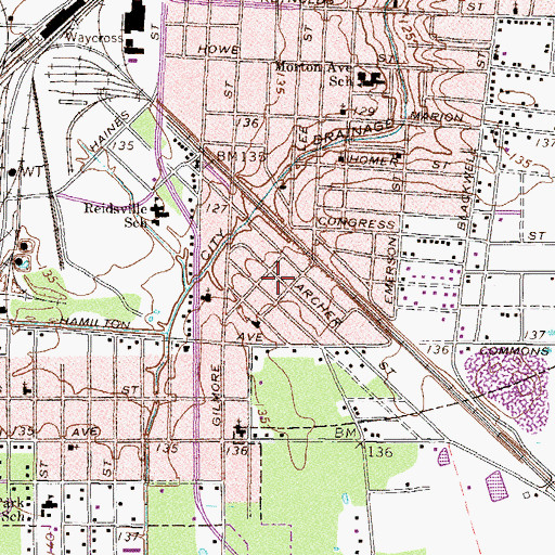 Topographic Map of Saint Lukes African Methodist Episcopal Church, GA