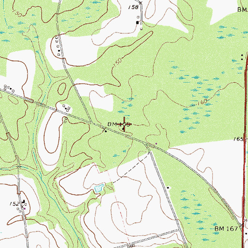 Topographic Map of Salem Church, GA