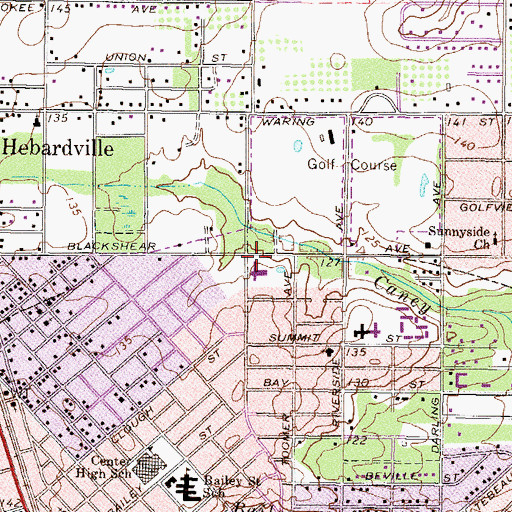 Topographic Map of Ware Manor Nursing Home, GA