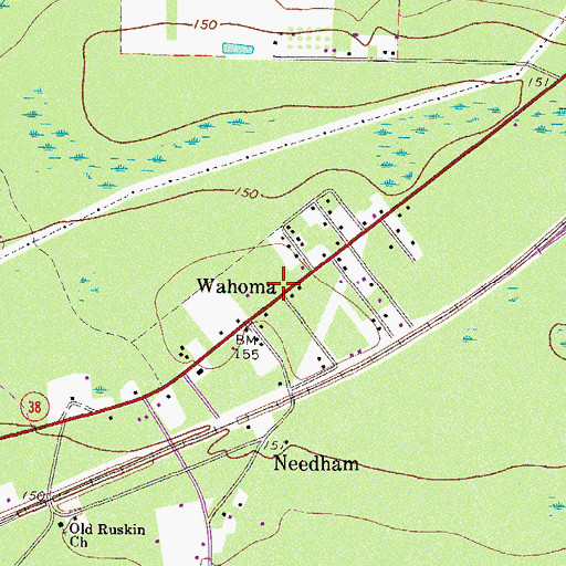 Topographic Map of Westside Church, GA