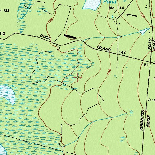 Topographic Map of Charlton County, GA