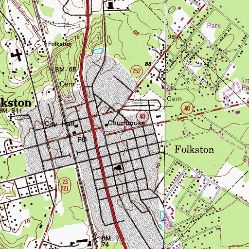 Topographic Map of Charlton County Health Center, GA
