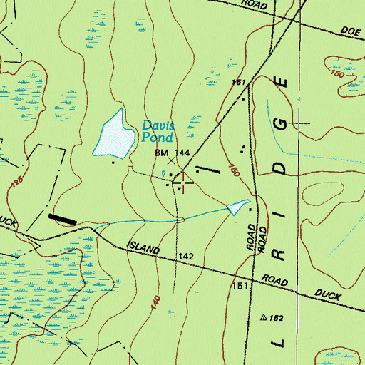 Topographic Map of Davis School (historical), GA