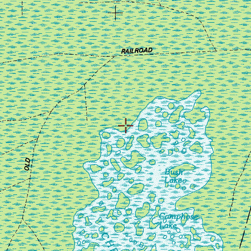 Topographic Map of Double Lakes, GA