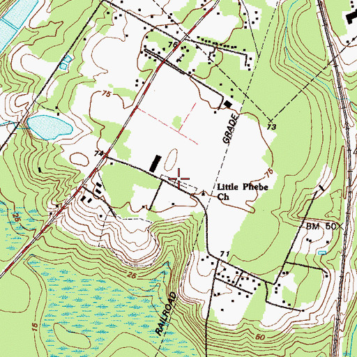 Topographic Map of Little Phoebe Cemetery, GA