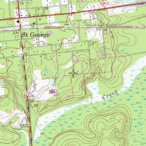 Topographic Map of New Life Church, GA