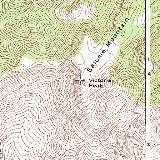 Topographic Map of Victoria Peak, AZ