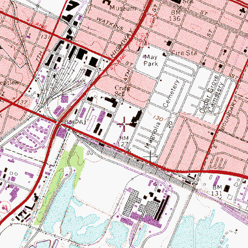 Topographic Map of Augusta Exchange Club Fair Grounds, GA
