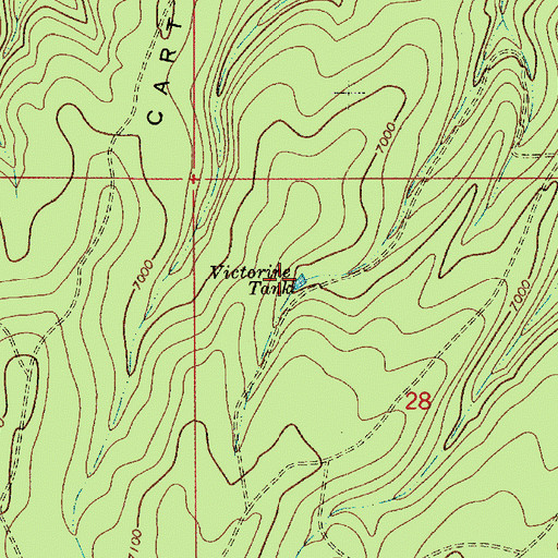 Topographic Map of Victorine Tank, AZ