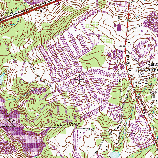 Topographic Map of Barton Village, GA